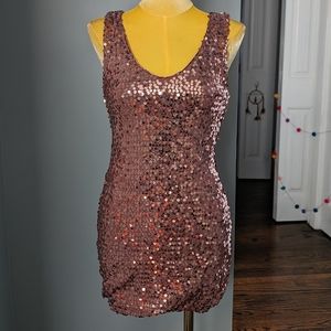 As U Wish Stretch Sequin Dress